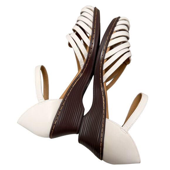 NWOT Women's Softspots Pillowtop Tech White Leather Tatianna Heel Sandal-Size 9 - Picture 8 of 10